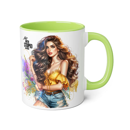 Not With Stupid Anymore Humoristic 11oz Accent Mug