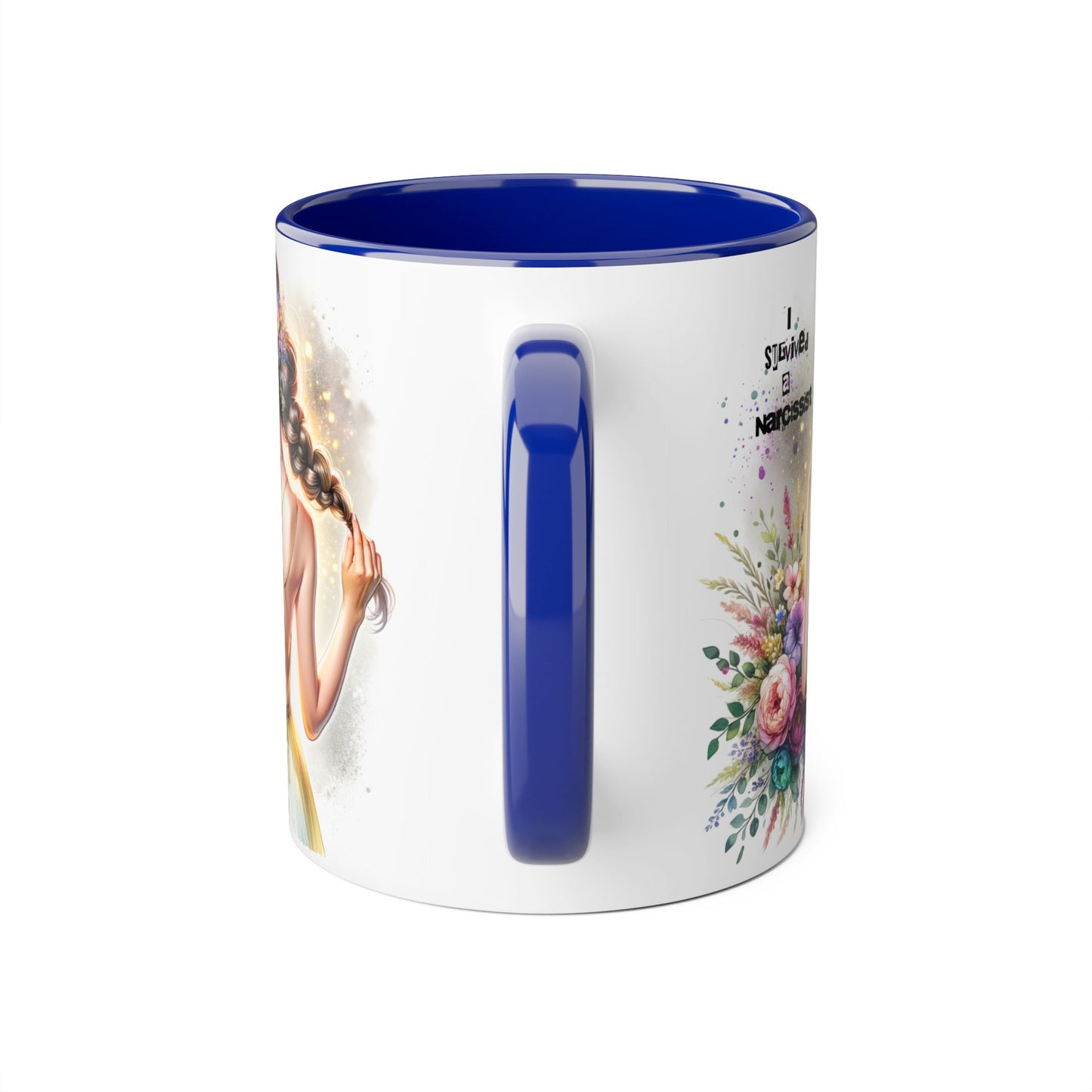 Floral Inspirational Mug, Gift for Friends, Self-Love Motivational Coffee Cup, Women's Empowerment, Birthday Present