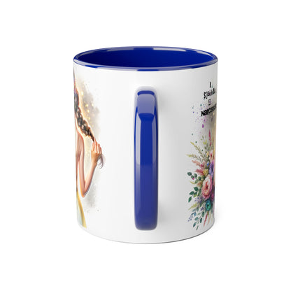 Floral Inspirational Mug, Gift for Friends, Self-Love Motivational Coffee Cup, Women's Empowerment, Birthday Present
