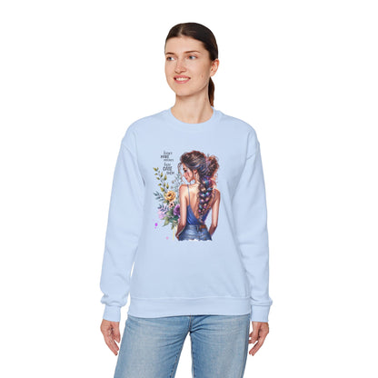 I Don`t  Make Mistakes, I Just Date Them Floral Illustration Crewneck Sweatshirt, Cozy Gift for Her, Casual Fashion, Spring Wardrobe Essential, Art Lover Apparel