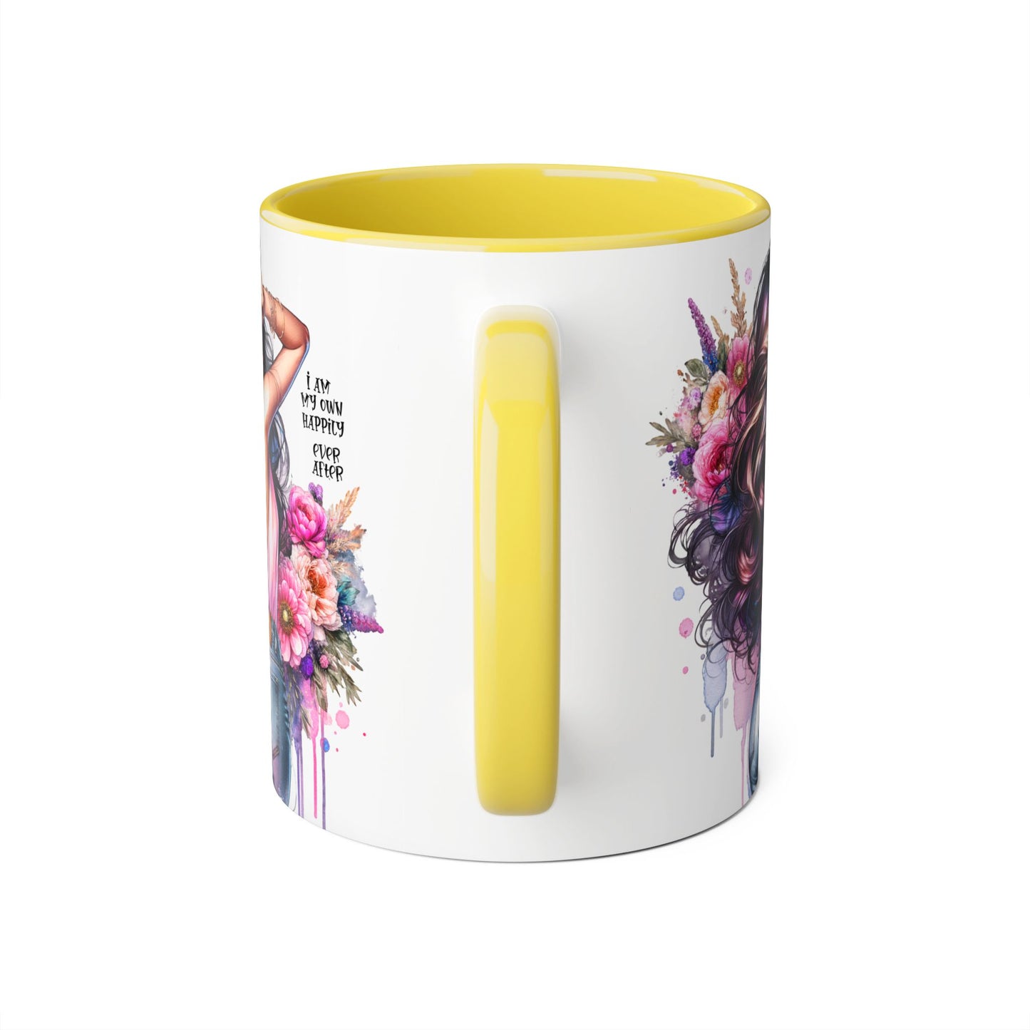 I Am My Own Happily Ever After Self-Love Floral Accent Mug - 11oz Inspirational Coffee Cup