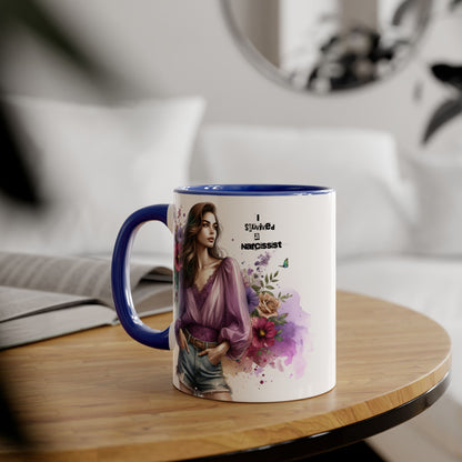 Stylish Floral Accent Mug with Quote, Perfect Gift for Coffee Lovers, Home Decor, Inspirational, Birthday, Humor, Self-Love