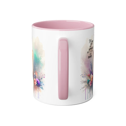 Money Can't Buy Happiness But It Can Buy Divorce Humoristic Inspirational Accent Mug, Motivational Coffee Cup, Gift for Mom, Floral Design, Home Decor, Self-Improvement