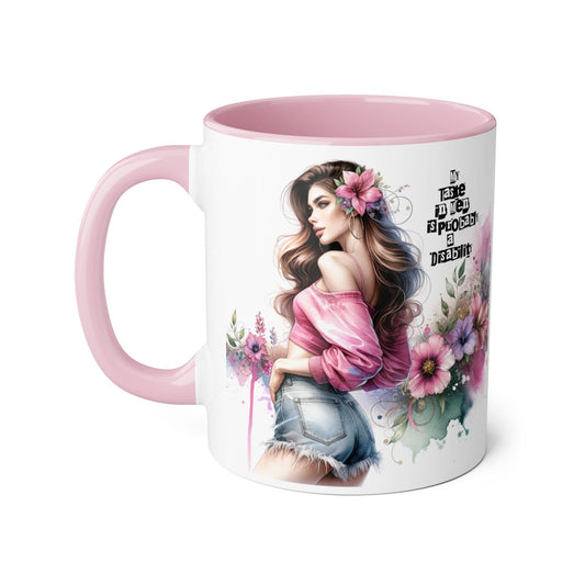 Funny Accent Mug - My Taste in Men is Probably a Disability Humor 11oz Cup