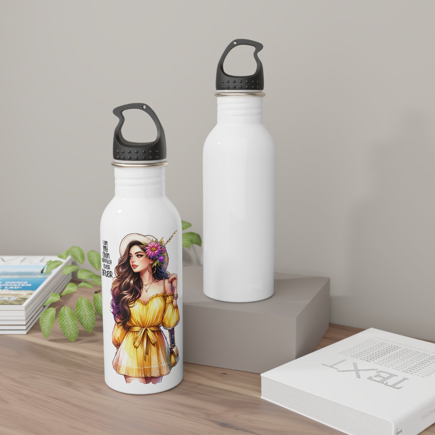 I Am My Own Happily Ever After Stylish Stainless Steel Water Bottle | Eco-Friendly & Reusable | Perfect for Gifts, Hiking, Gym, Yoga, Travel