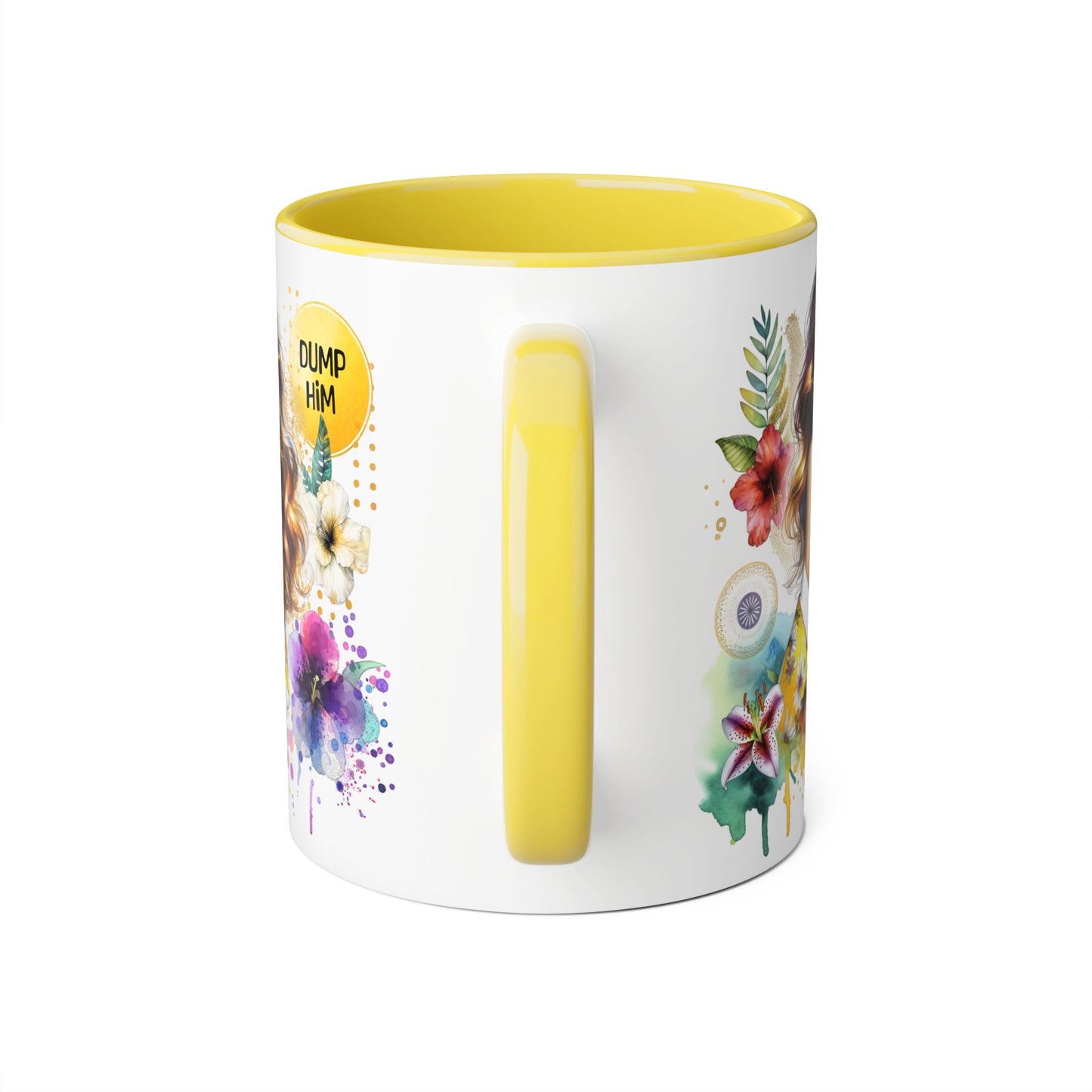 Colorful Inspirational Accent Mugs | Perfect Gift for Self-Love, Friendship, or Breakup Support