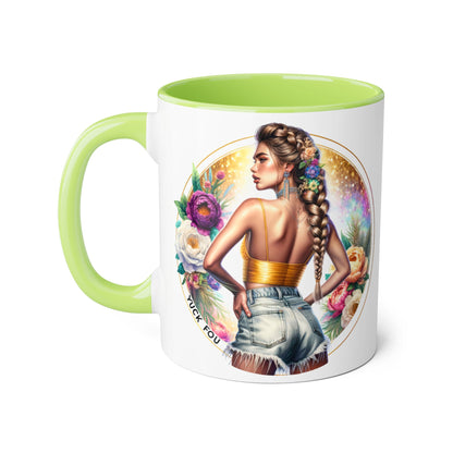 Yuck Fou Artistic Accent Mugs - Beautiful Floral Designs for Coffee Lovers, Gift for Friends, Home Decor, Birthday, Everyday Use