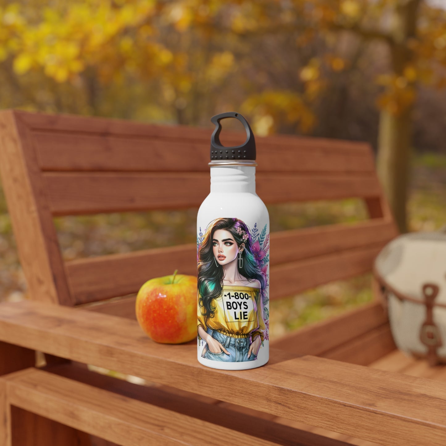 Stylish Stainless Steel Water Bottle with 1-800 Boys Lie Design, Trendy Drinkware for Teens, Birthday Gift, Eco-Friendly Bottles, [...]