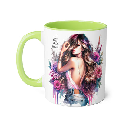 I Can Buy Myself Flowers Bohemian Flower Mug | I’m Busy Being Fabulous Coffee Cup, Floral Mug, Gift for Flower Lovers, Home Decor, Coffee Lover's Essential