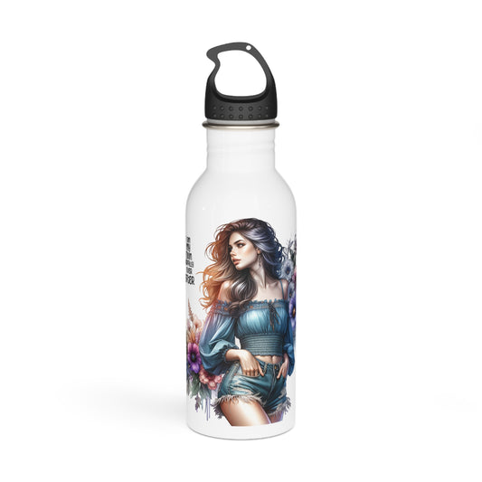 I Am My Own Happily Ever After Floral Fantasy Water Bottle - Inspirational Design for Everyday Use, Eco-Friendly Hydration, Perfect Gift for Friends and Quotes Lovers