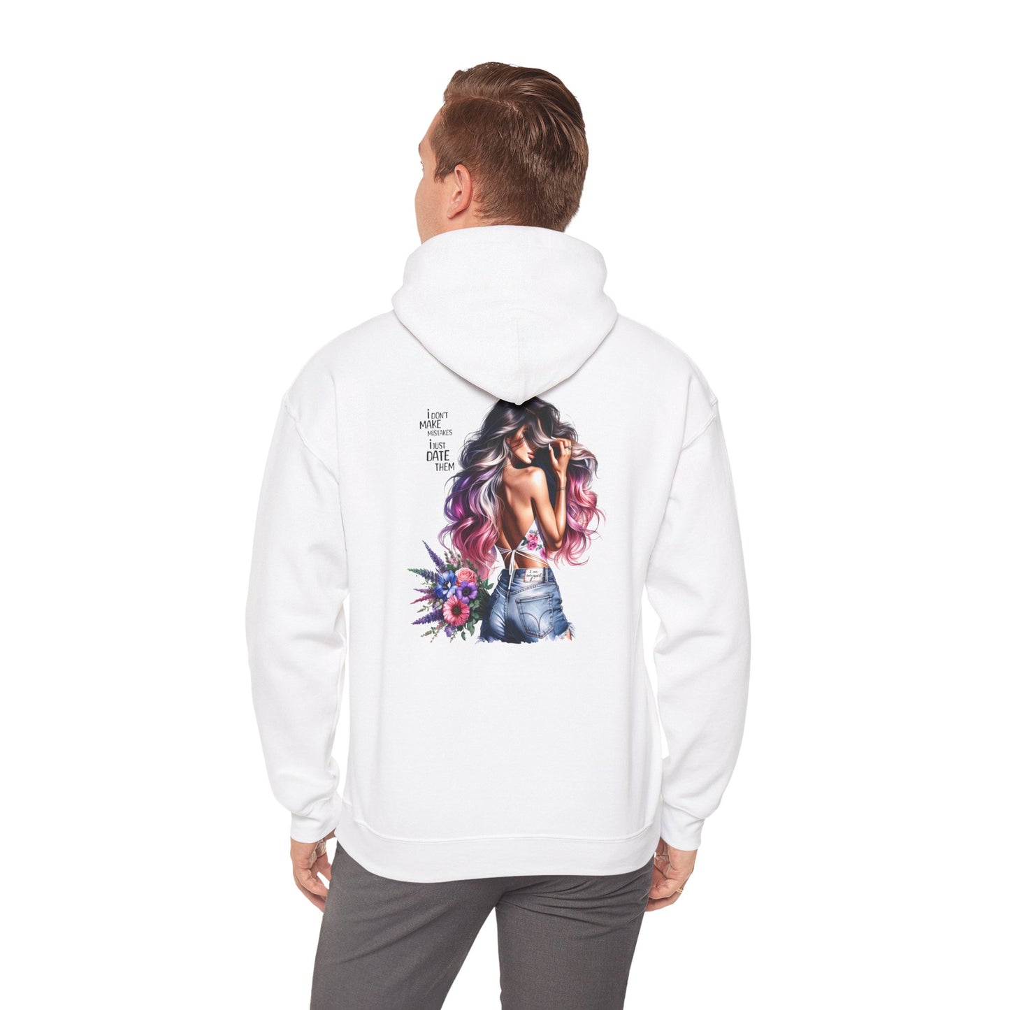 I Don`t  Make Mistakes, I Just Date Them Bohemian Floral Art Hoodie - Cozy Unisex Sweatshirt, Casual Wear, Gift for Her, Spring Fashion