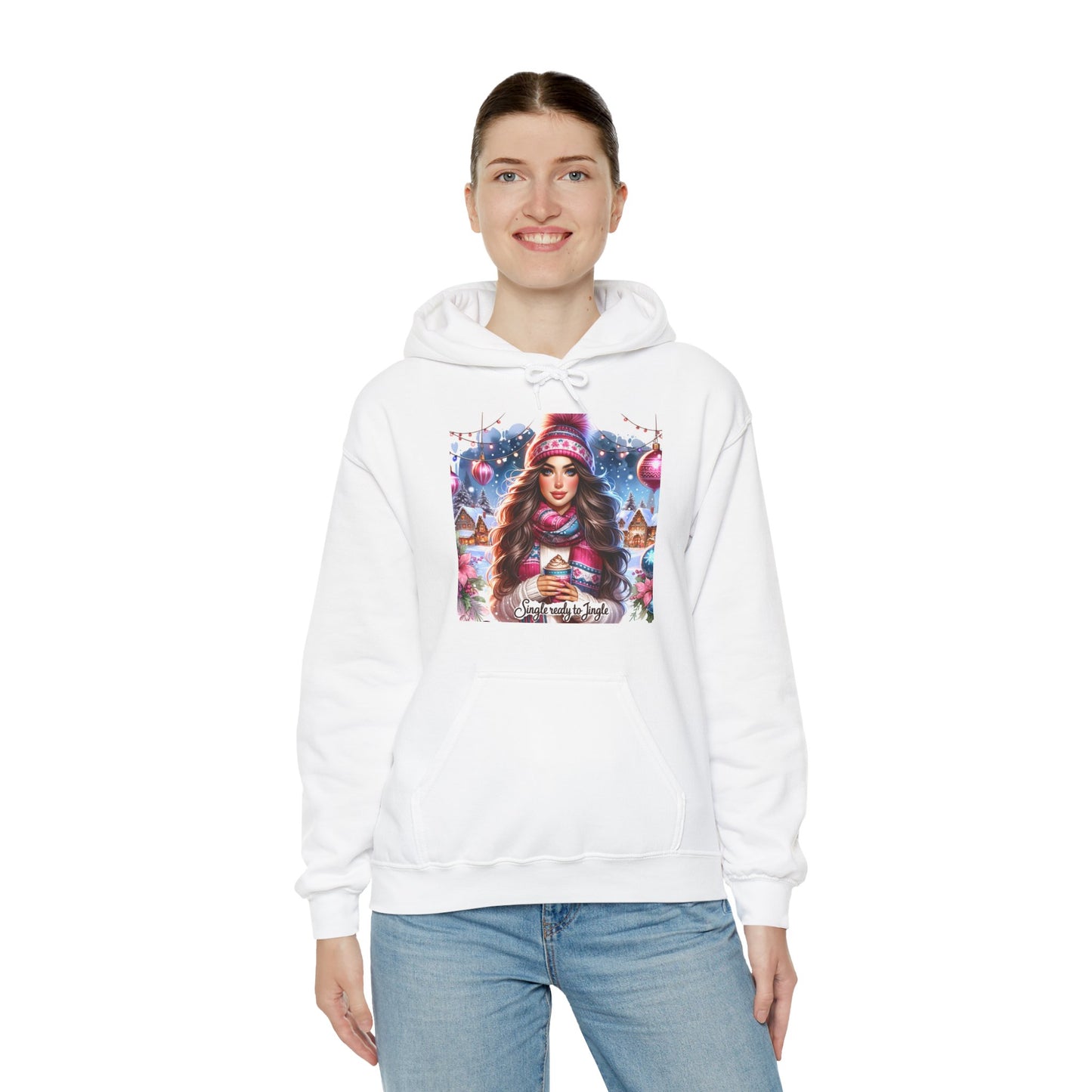 Christmas Hooded Unisex Sweatshirt - Single And Ready to Jingle