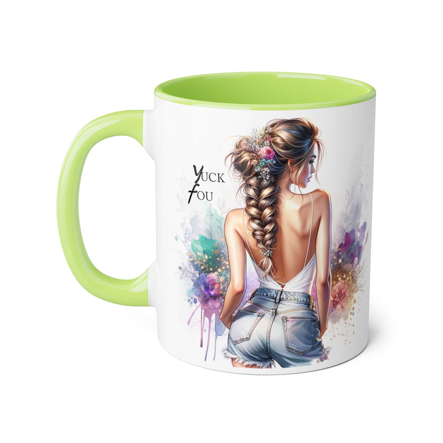 Yuck Fou Chic Coffee Mug, Stylish Drinkware, Gift for Friends, Art Mug, Inspirational Quote Mug, Unique Kitchen Decor, Fun Gift Idea