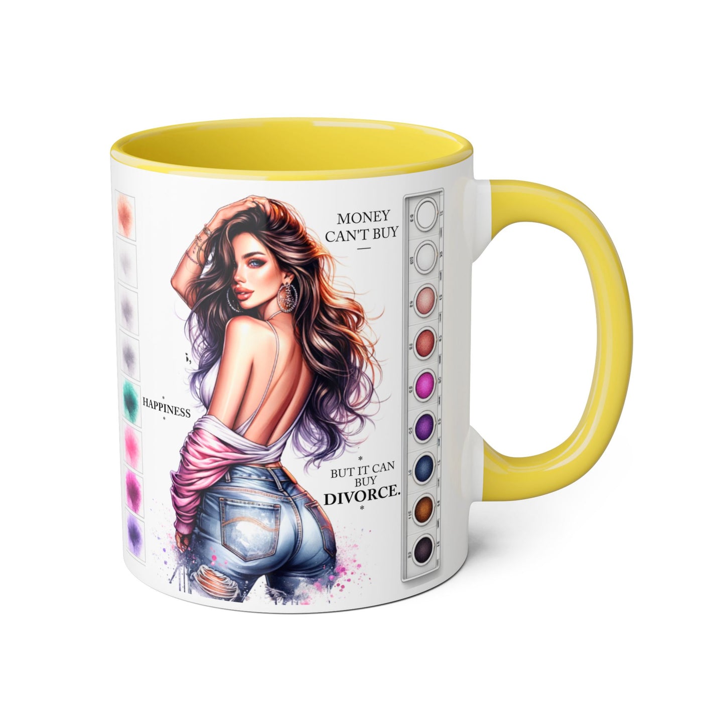 Money Can't Buy Happiness But It Can Buy Divorce Humoristic  Mug, Funny Coffee Cup for Women, Gift for Best Friend, Brighten Your Day with Laughs, Inspirational Drinkware