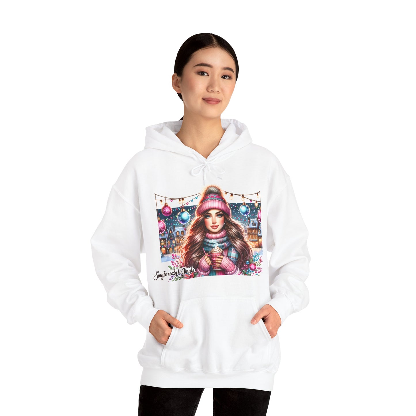 Christmas Hooded Unisex Sweatshirt - Single And Ready to Jingle