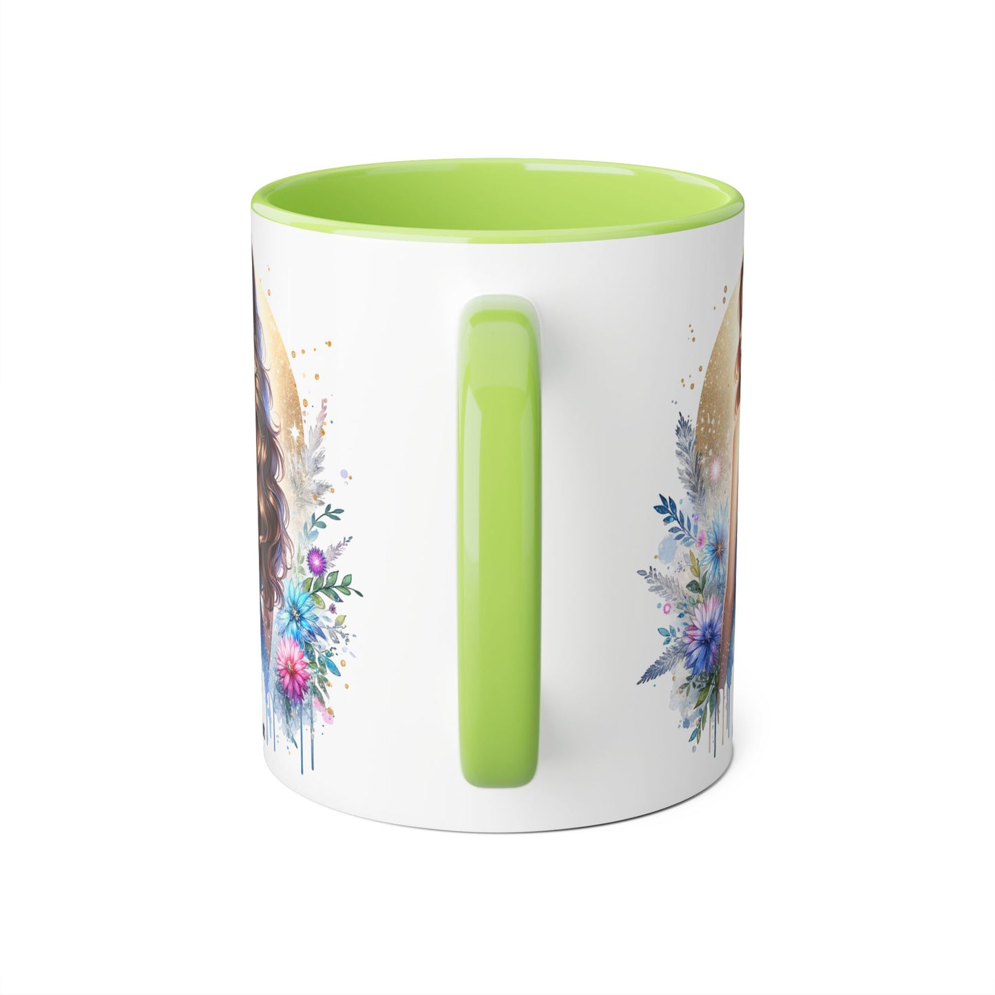 Floral Accent Mugs, 11oz - Beautiful Gift for Coffee Lovers, Perfect for Birthdays, Mother’s Day, or Just Because