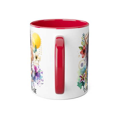 Vibrant Floral Accent Mug, 1-800-Boys-Lie Coffee Cup, Unique Art Mug, Gift for Her, Coffee Lover's Essentials