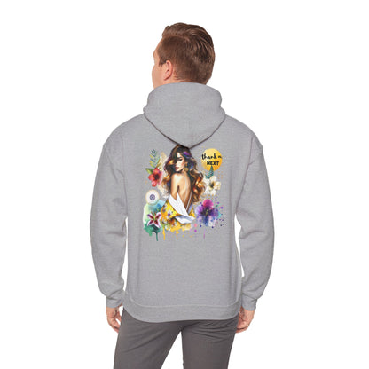 Thank U, Next Colorful Graphic Hooded Sweatshirt, Cozy Unisex Hoodie, Trendy Streetwear, Personalized Gift, Summer Vibes, Art-Inspired Fashion