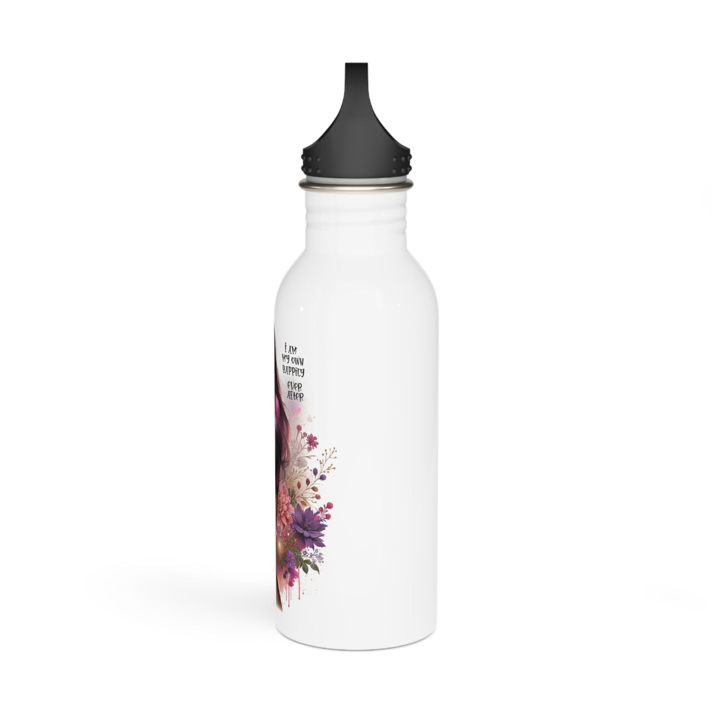 I Am My Own Happily Ever After Floral Art Stainless Steel Water Bottle - Inspiring Style for Every Adventure