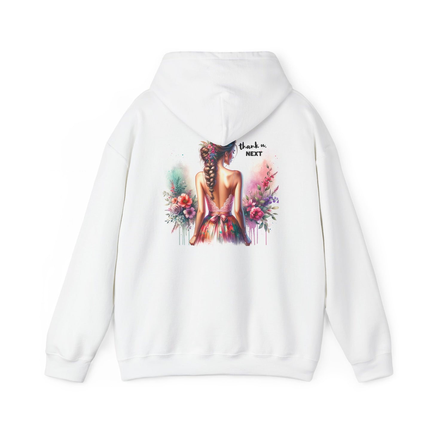 Thank U, Next Colorful Artistic Sweatshirt, Cozy Fashion Hoodie, Perfect Gift for Her, Lounge Wear, Vibrant Graphic Pullover