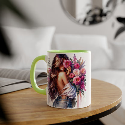 I Can Buy Myself Flowers Floral Accent Mug - Stylish Coffee Cup for Flower Lovers, Gift for Her, Home Decor, Art Mug, Mother's Day Gift