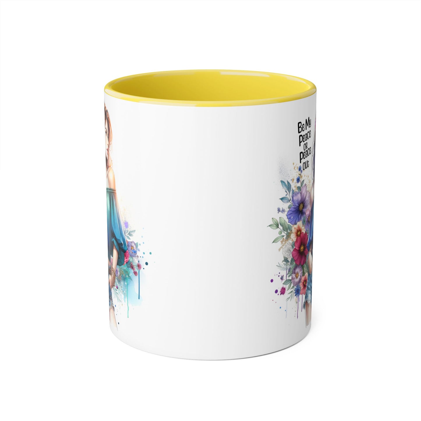 Be My Peace or Peace Out Accent 11oz Mug