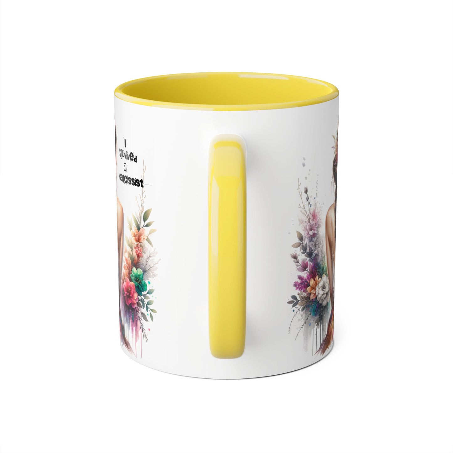 Beautiful Narcissist Accent Mug, Coffee Cup for Nature Lovers, Floral Mug, Birthday Gift, Self-Love, Inspirational Drinkware