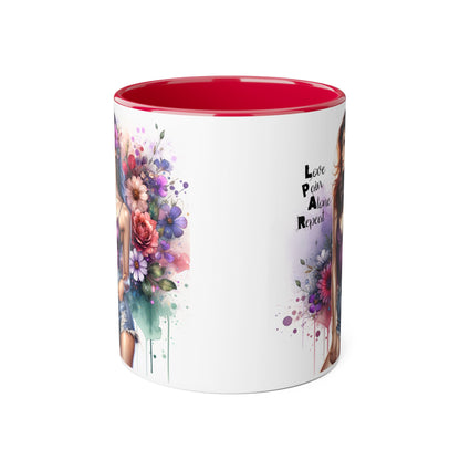 Floral Design Mug, Artistic Coffee Cup, Unique Gift, Vibrant Home Decor, Inspirational Drinkware, Birthday Present