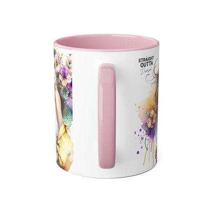 Straight Outta Divorced Humoristic Chic Floral Art Mug - Stylish Coffee Cup for Home or Office, Perfect Gift for Birthdays, Mother’s Day, or Coffee Lovers