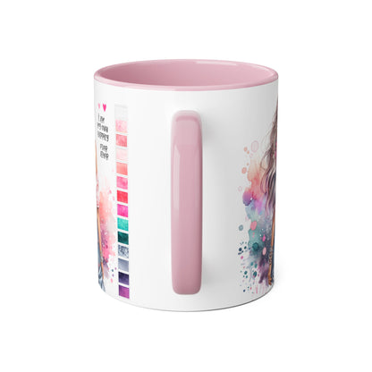 I Am My Own Happily Ever After Colorful Inspirational Accent Mug - Perfect for Coffee Lovers, Art Enthusiasts, Gift Ideas, Motivational Coffee Cup, Cozy Vibes