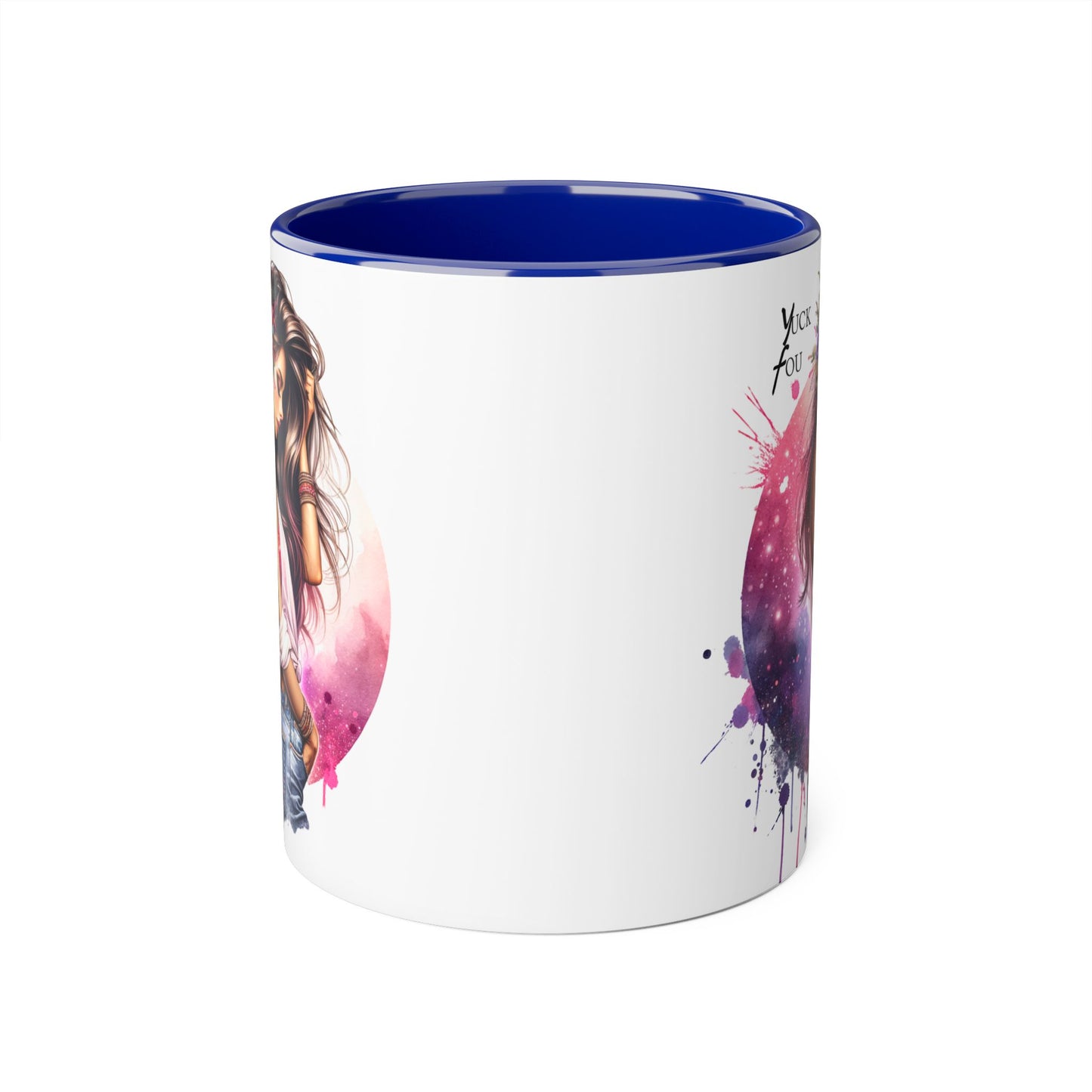 Yuck Fou Stylish Accent Mugs, Floral Design for Coffee Lovers, Unique Gift, Art Mug, Personalized Drinkware, Vibrant Tea Cups