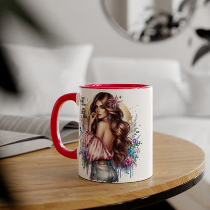 I Don't Make Mistakes, I Date Them Chic Floral Accent Mug - Perfect for Coffee Lovers, Gift for Friends, Home Decor, Birthday Present, Funny Tea Mug