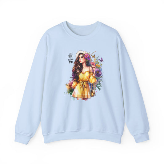 Lost You And Found Me Floral Art Crewneck Sweatshirt, Cozy Unisex Sweater, Gift for Her, Spring Fashion, Inspirational Apparel