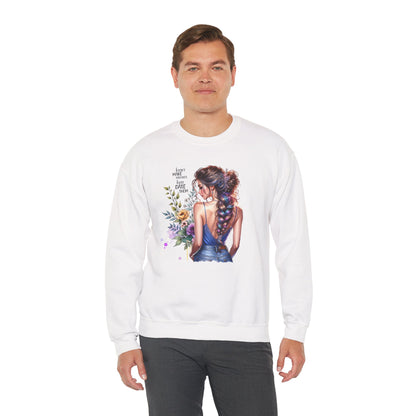 I Don`t  Make Mistakes, I Just Date Them Floral Illustration Crewneck Sweatshirt, Cozy Gift for Her, Casual Fashion, Spring Wardrobe Essential, Art Lover Apparel
