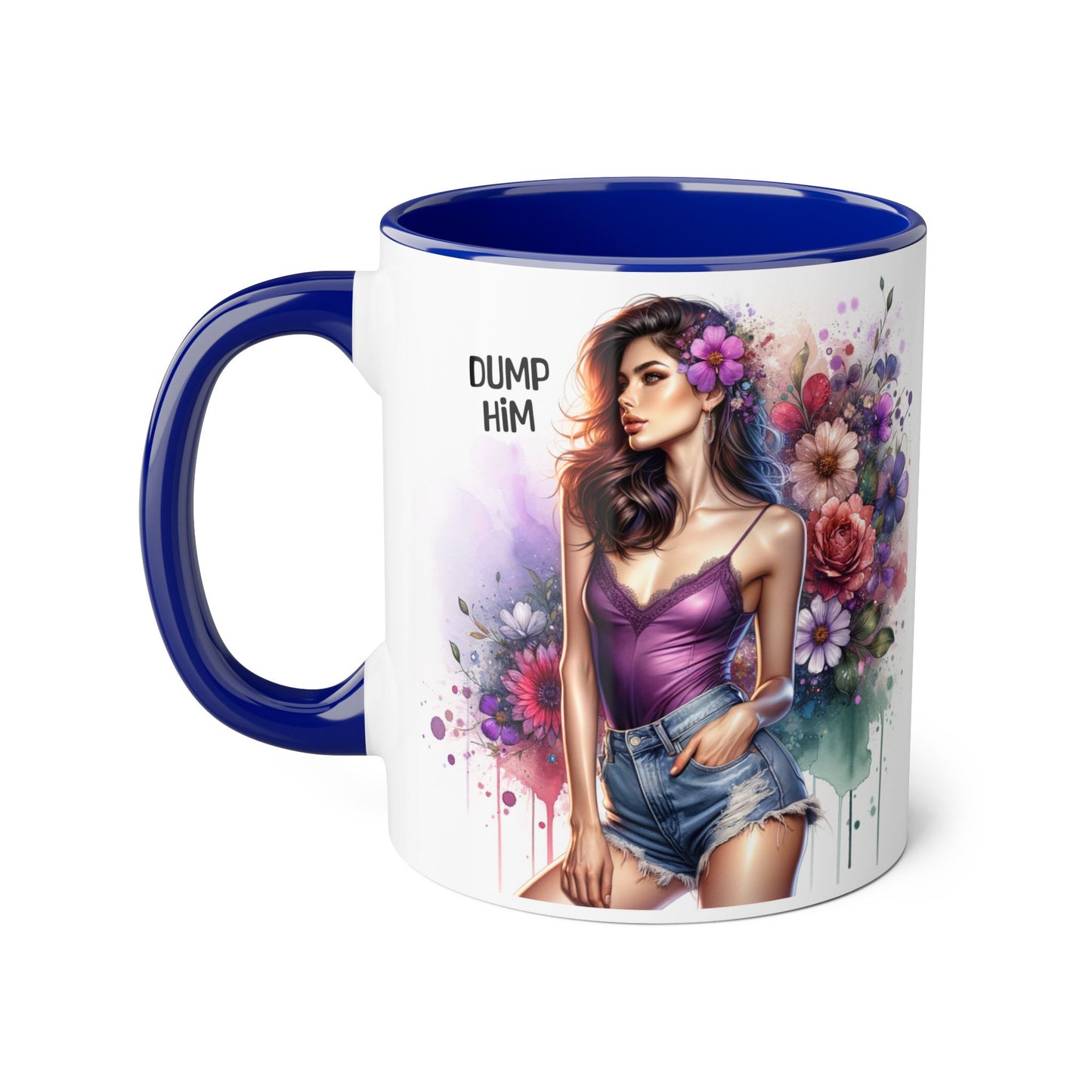 Floral Art Coffee Mug, Empowering Gift for Her, Unique Affirmation Drinkware, Perfect for Birthdays, Self-Care Moments, and Galentine’s Day