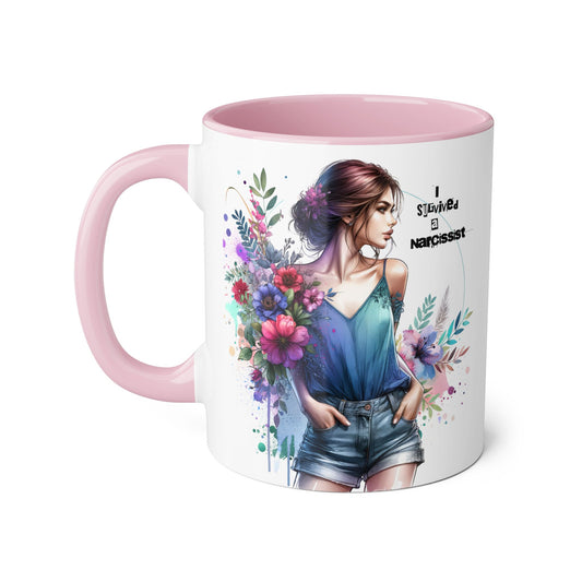 Floral Art Accent Mug - Stay Wild & Nameless, Bohemian Coffee Cup, Floral Gift for Her, Unique Home Decor, Mug for Tea Lovers