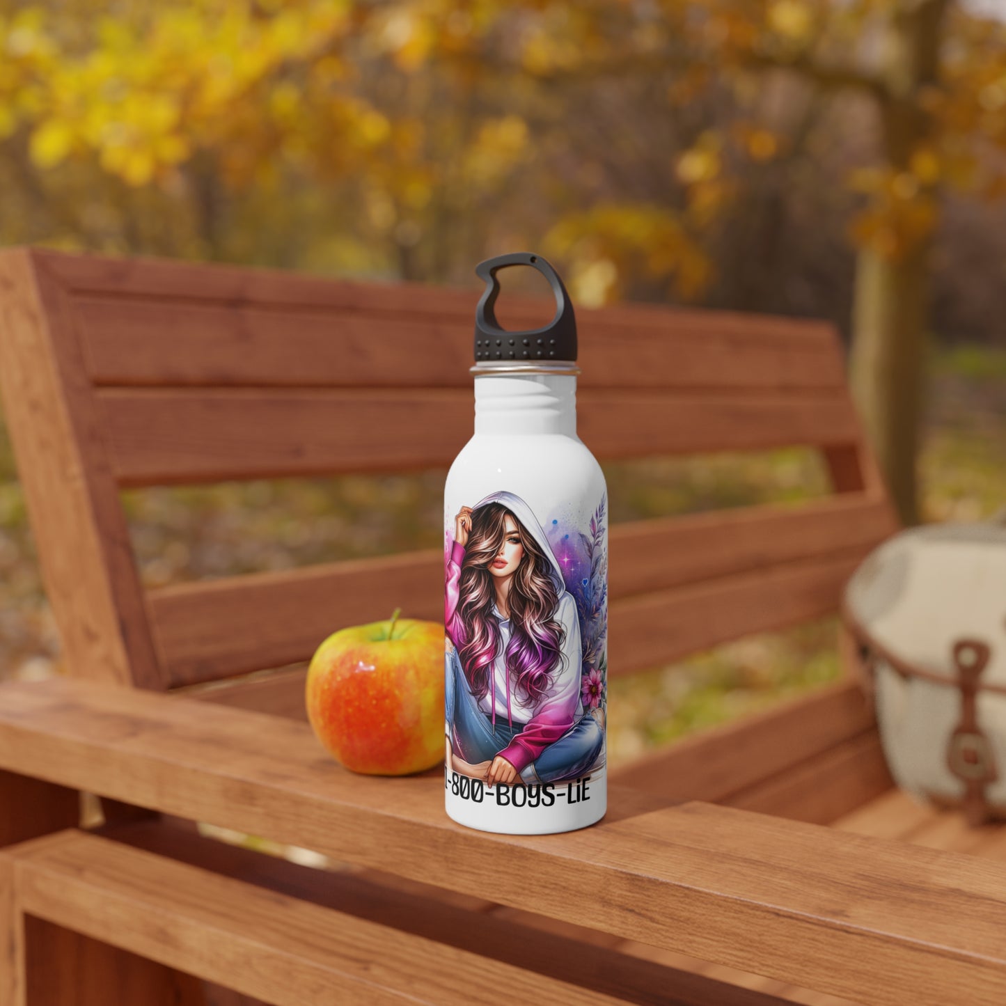 1-800-Boys-Lie Chic Stainless Steel Water Bottle with Artistic Design, Trendy Reusable Bottle, Eco-Friendly Gift, Perfect for College Students, [...]