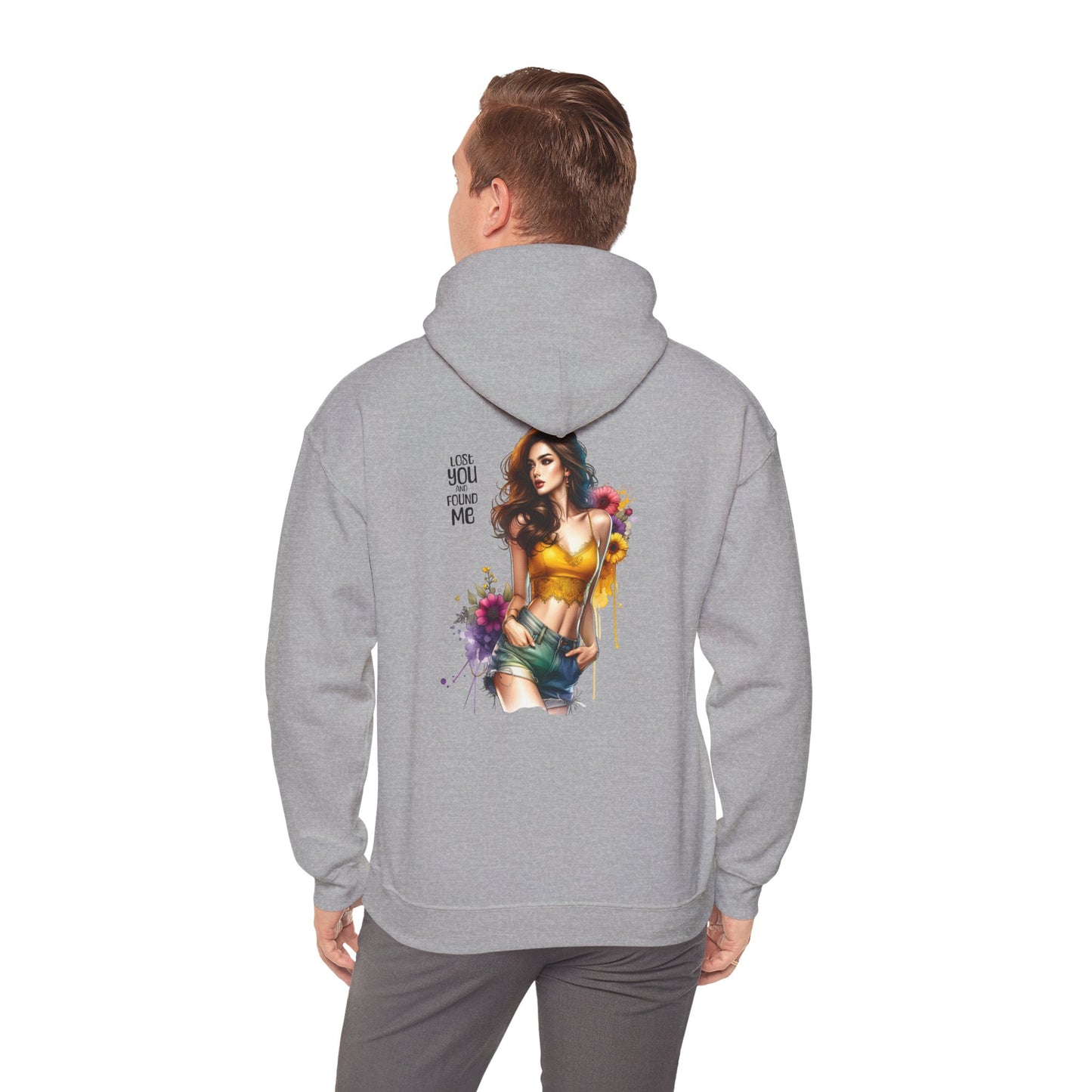Breakup Hoodie - Unisex Hooded Sweatshirt Lost You and Found Me Design