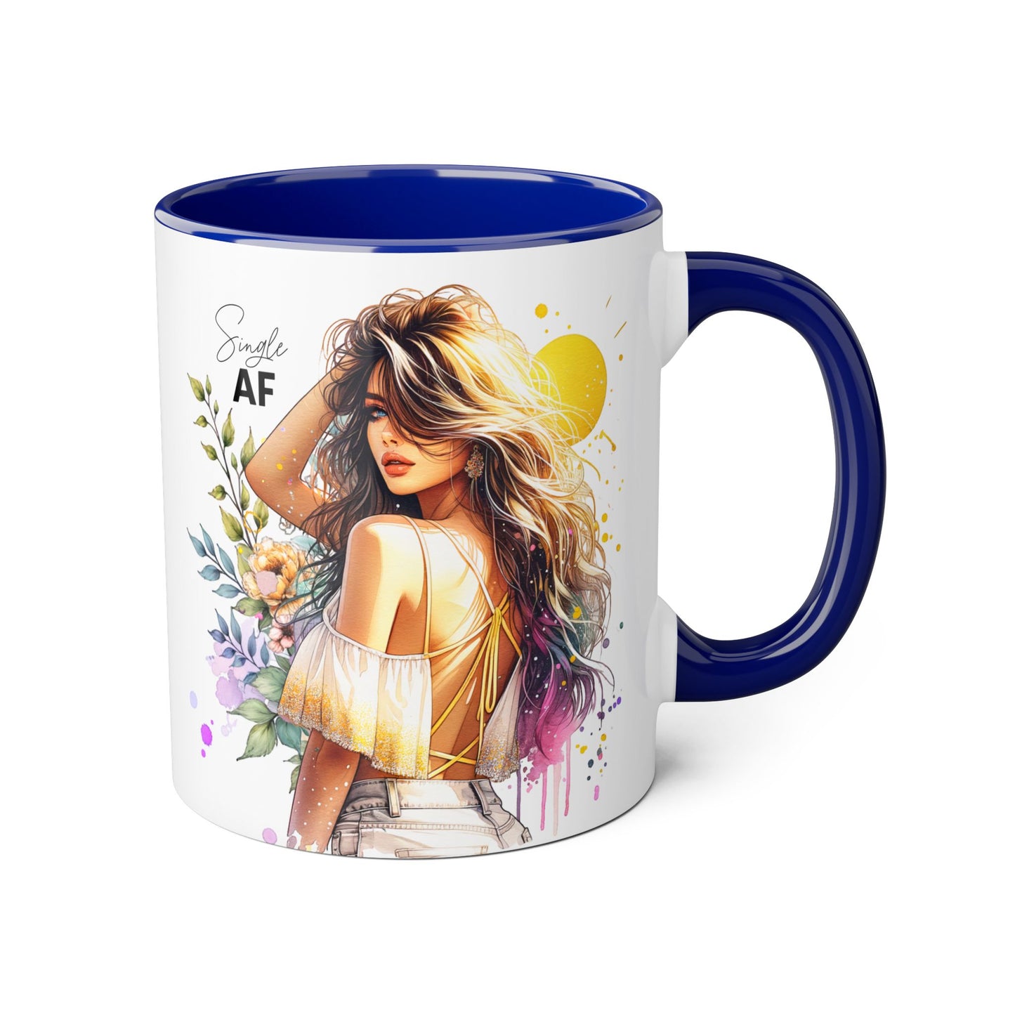 Single AF Chic Single AF Mug | Trendy Coffee Cup for Single Mood | Perfect Gift for Friends, Birthdays, Housewarming, Inspirational Decor