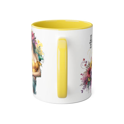 If I'm Too Much, Then Go Find Less Floral Accent Mug - Enjoy Life | Gift for Her, Coffee Lover, Home Décor, Inspirational Mug, Tea Time