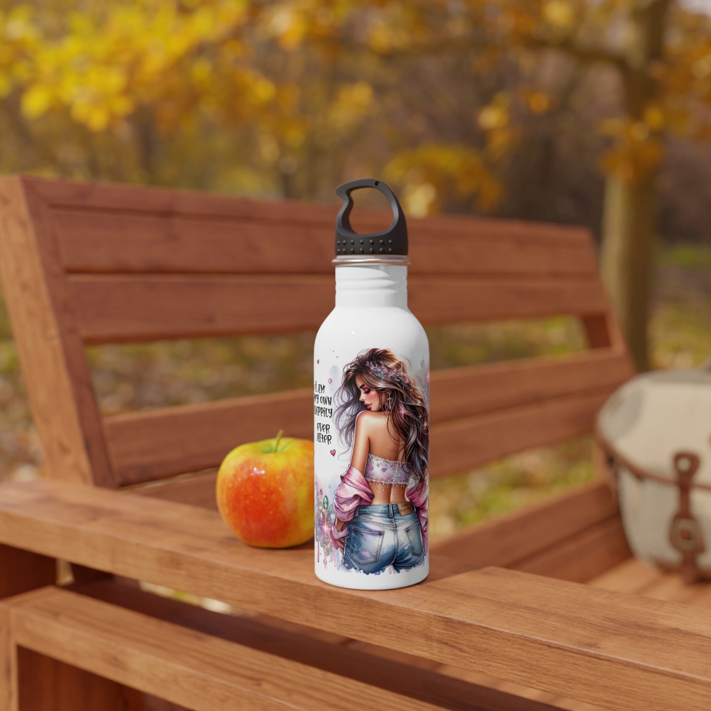 I Am My Own Happily Ever After Empowered Woman Stainless Steel Water Bottle - Motivational Drinkware