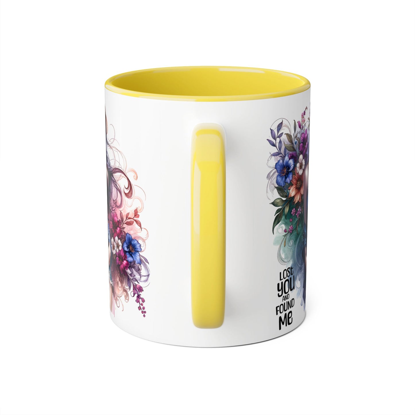 Floral Art Accent Mug - Lose You, Found Me | Unique Gift for Her, Coffee Lover, Tea Enthusiast, Birthday, Housewarming