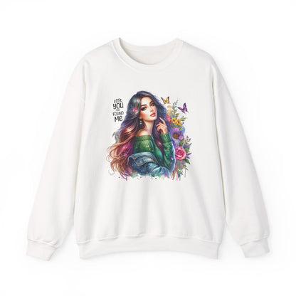 Lost You And Found Me Bohemian Floral Crewneck Sweatshirt, Cozy Graphic Sweatshirt, Gift for Her, Unique Art Pullover, Spring Fashion Crew