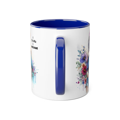 Stylish Floral Accent Mug, Trendy Coffee Cup, Gift for Her, Birthday Mug, Inspirational Drinkware