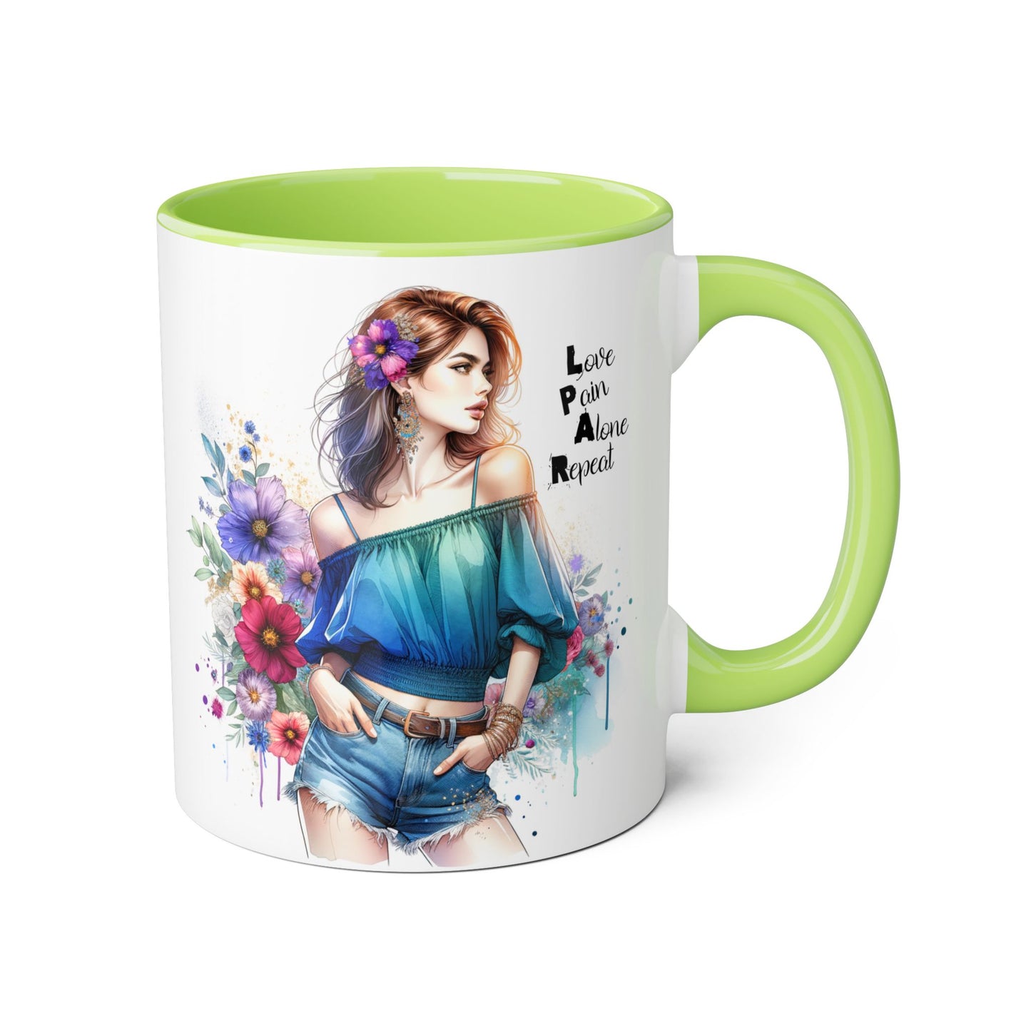 Floral Lover's Accent Mug - Celebrate Self-Love, Ideal Gift for Friends & Family, Perfect for Birthdays, Holidays, Cozy Moments
