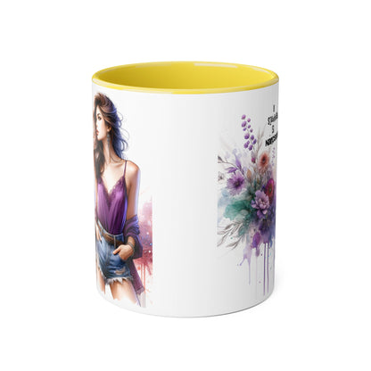 Stylish Quote Mug, Fashion Lover Gift, Narcissist Coffee Cup, Floral Design Mug, Unique Drinkware for Her