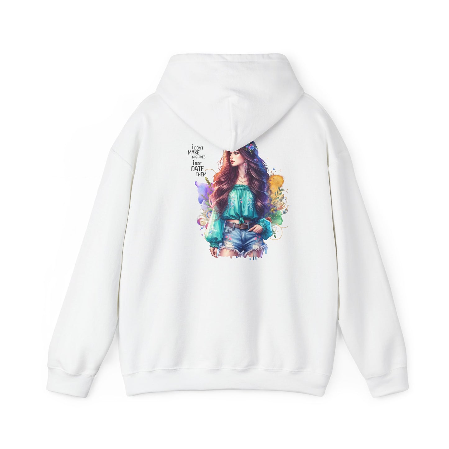 I Don`t  Make Mistakes, I Just Date Them Vibrant Artistic Hoodie - Unisex Heavy Blend™ Hooded Sweatshirt, Casual Wear, Gifts for Art Lovers, Cozy Lounging, Unique Fashion