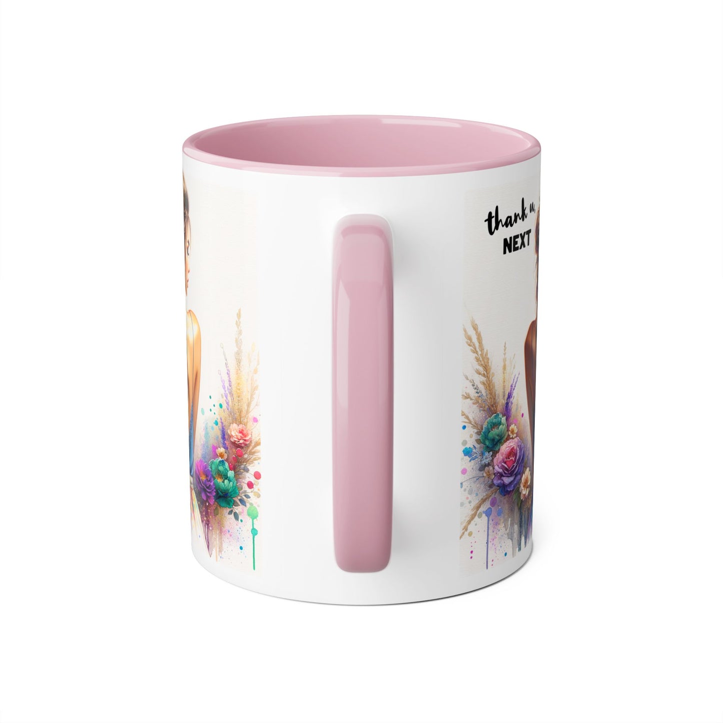 Thank U, Next Colorful Floral Thank You Mug - Perfect Gift for Friends, Birthdays, Celebrations, Coffee Lovers, Tea Time