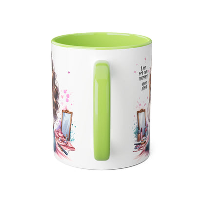 I Am My Own Happily Ever After Empowered Beauty Accent Mug - 11oz Inspirational Coffee Cup for Self-Love and Confidence