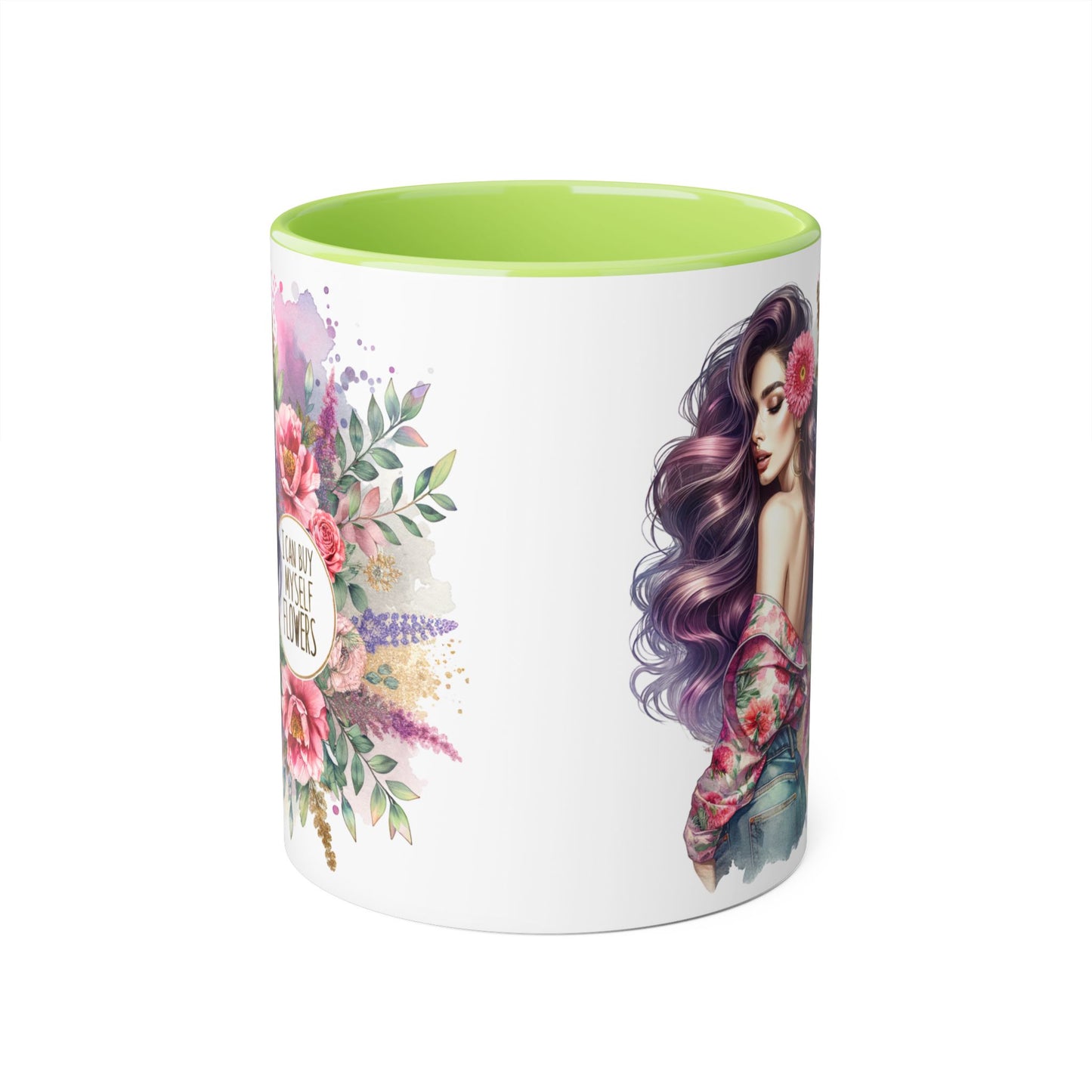 I Can Buy Myself Flowers Floral Inspiration Mug, Unique Gift for Her, Coffee Cup, Self-Care Item, Beautiful Floral Design